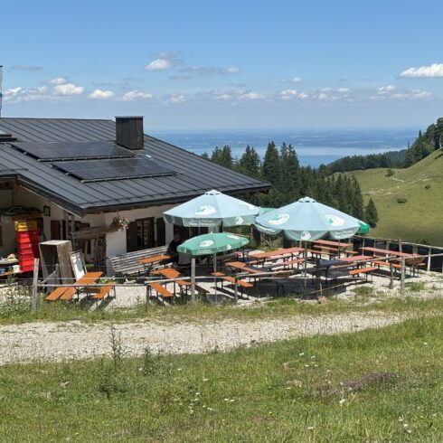 Alm, Gastronomie auf 1300 m an der Kampenwand